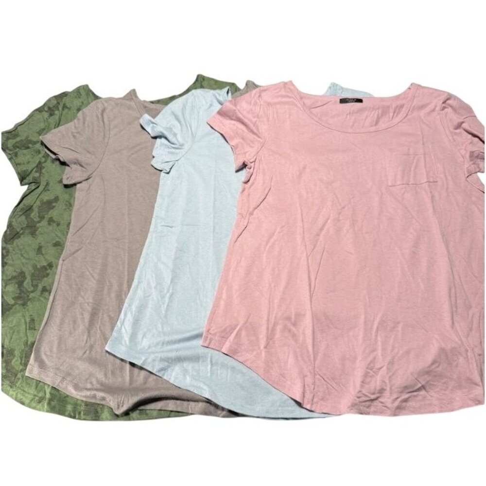 Studio 1886 Womens Bundle of 4 Short Sleeve Tees Multicolor Size Medium
